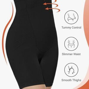 Women's High Waisted Shapewear Shorts Tummy Control Thigh Slimmer Seamless Body
